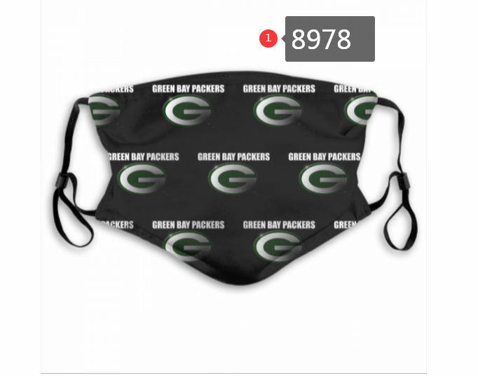 2020 NFL Green Bay Packers #8 Dust mask with filter->nfl dust mask->Sports Accessory